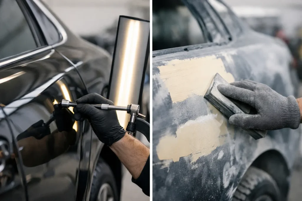 Paintless Dent Removal vs Body Filler Compared